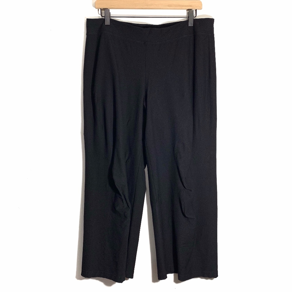 Eileen Fisher Pull On Wide Leg Crop Pants Large